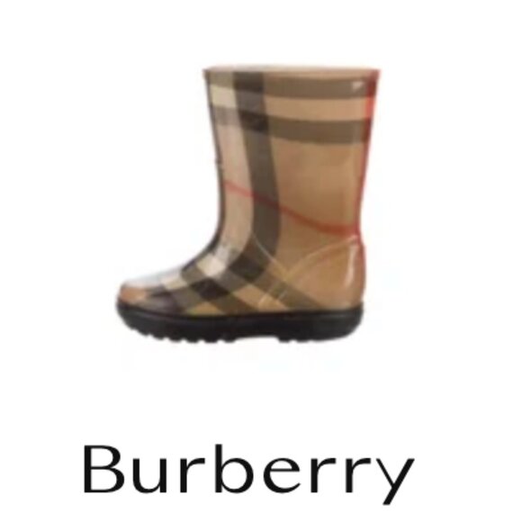 Burberry Classic Nova Check Rubber Rain Boots Kids